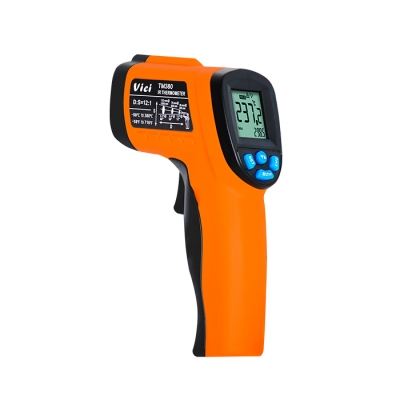 TM380 Max 380℃ Infrared Thermometer,  Adjustable 0.1 to 1.0 Emissivity, Threshold setting, Sound alarm function, Max/Min/Average/Difference.