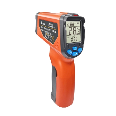 TM500A Max 500℃ Infrared thermometer, 12:1 D:S, Adjustable 0.1 to 1.0 emissivity, High/Low temperature alarm function, Max/Min/Average/Difference.