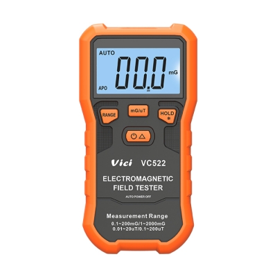 VC522 Household electromagnetic radiation measuring instrument EMF Meter, Data hold, Backlight and REL test functions.