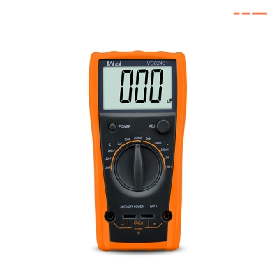 VC6243+ 高精度数字电感电容表，电容自动放电不烧表。