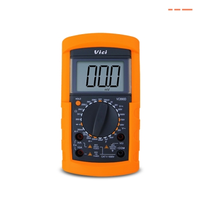 VC890D Manual ranging, Max 200uF capacitance test, Anti-high pressure ignition design, High-strength anti-drop protection shock-proof holster.