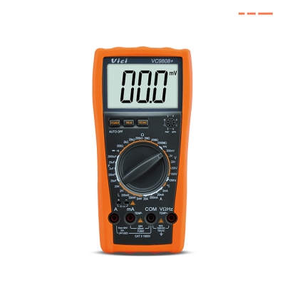VC9808+ 电容最大2000uF，电阻最大2000MΩ量程测量，电感，频率，温度测量，防高压打火设计。